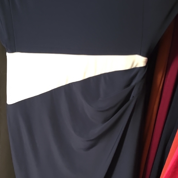 Elegant Navy and White Dress - Picture 4 of 4